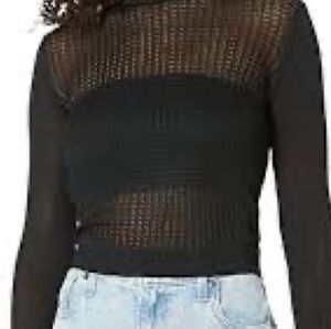 Free People H20 Crew Pullover Black